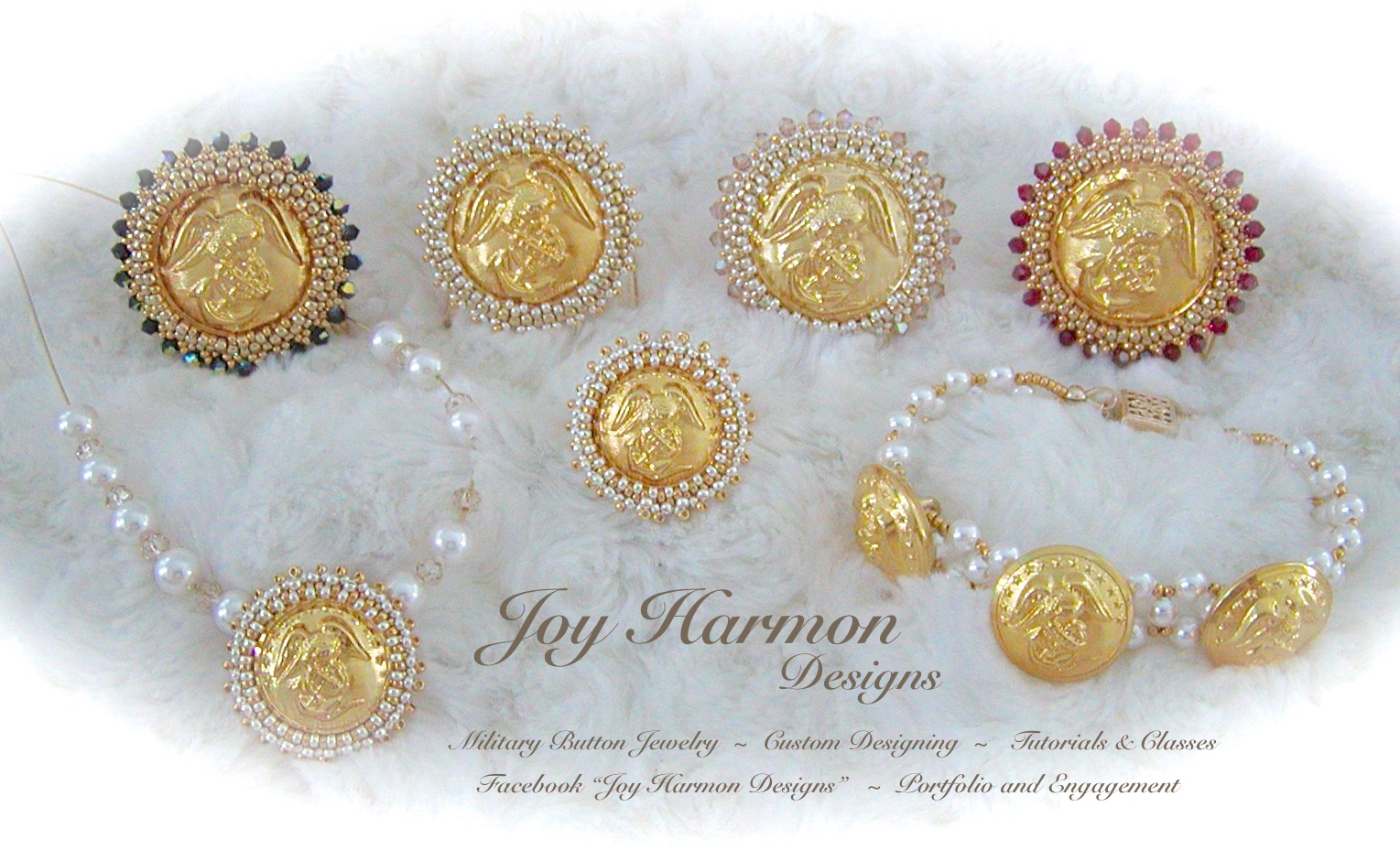 Joy Harmon Designs | Military Button Jewelry, Beading Tutorials, Custom  Designs